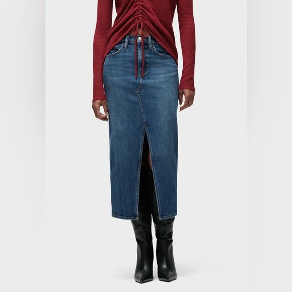 Hudson Jeans Dresses & Skirts - Hudson Jeans Reconstructed Denim Midi Skirt In Zion Wash Size 32